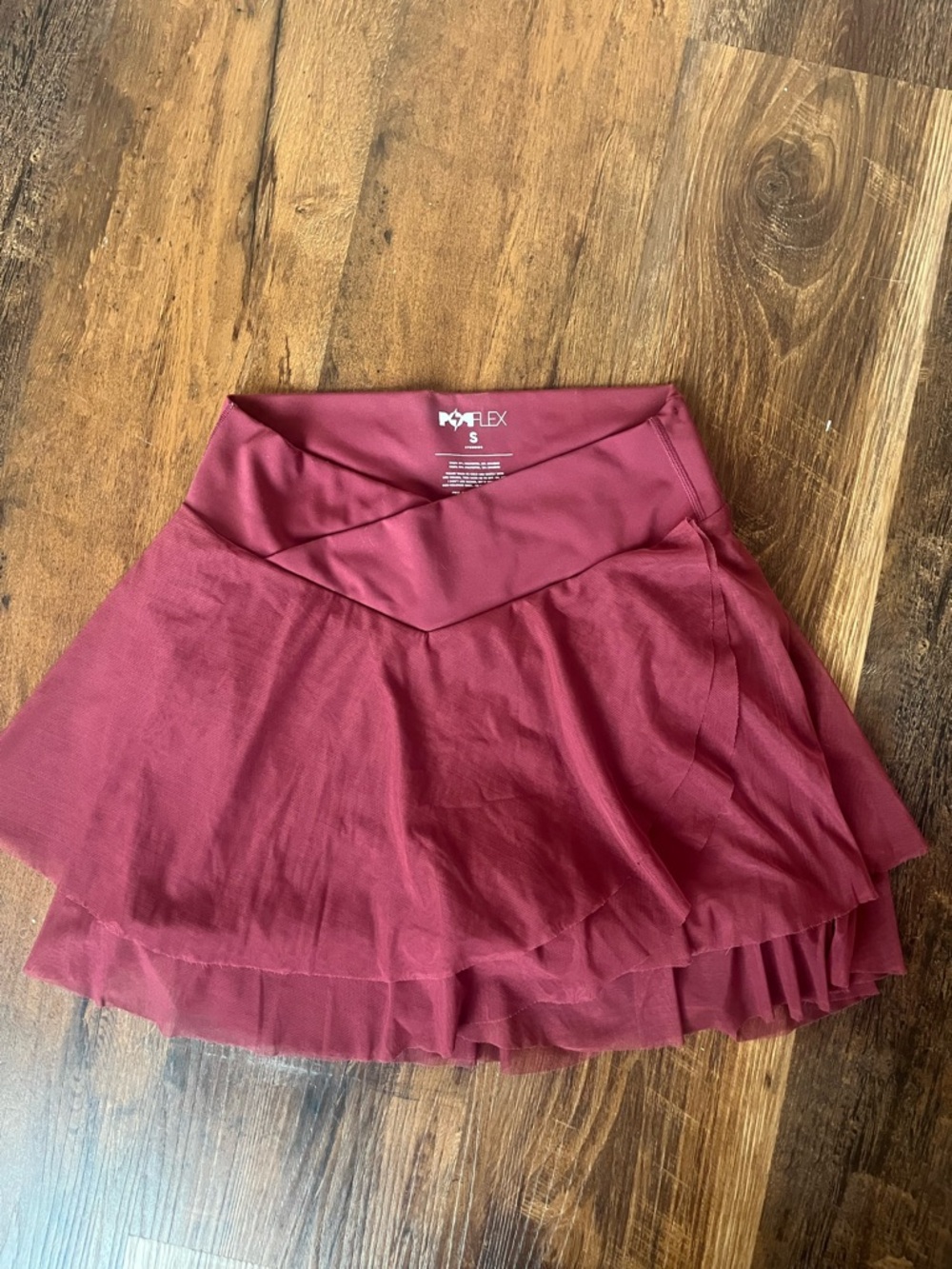 POPFLEX Wine Balletcore Active Skirt